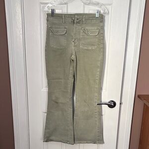 American Eagle Outfitters Olive Flare Jeans